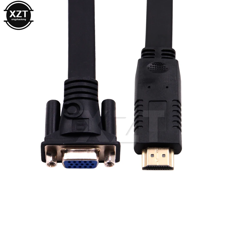Новейший универсальный HDMI-VGA конвертер кабель с 3 5 мм аудио HDMI VGA адаптер питанием