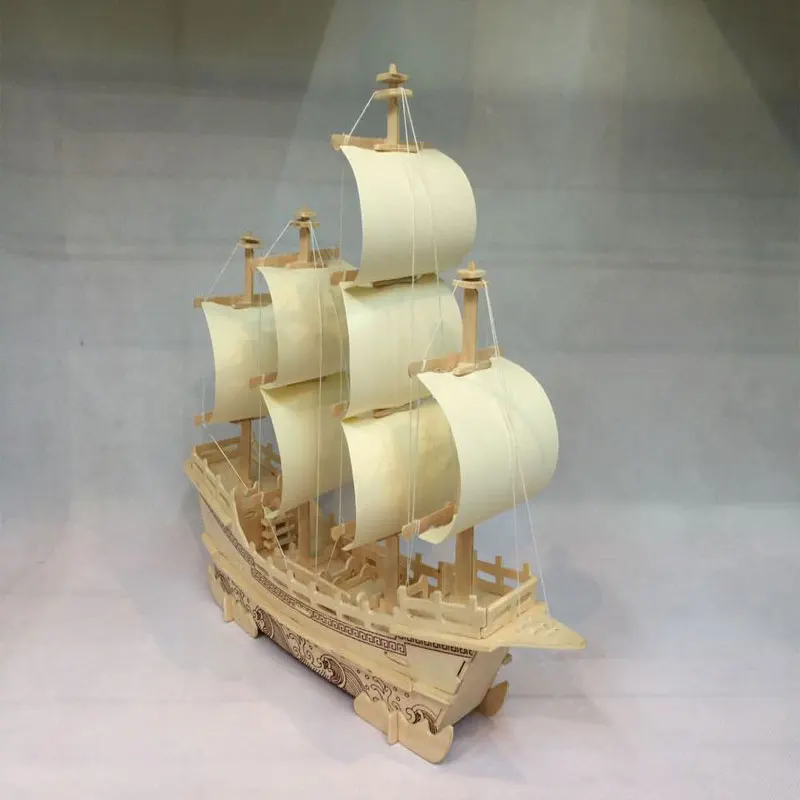 WP _ 3D Шелковый торговый корабль деревянные игрушки головоломка|toy puzzle|wooden toys puzzlestoy