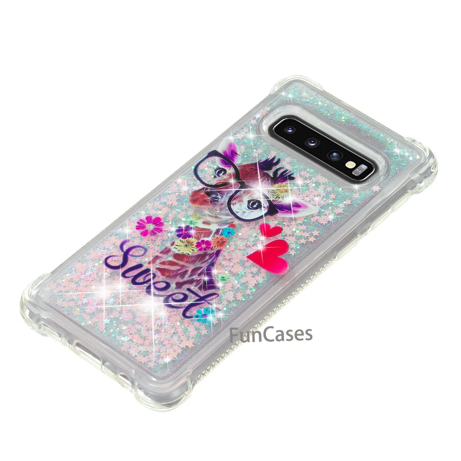 Для samsung Galaxy S10 чехлы с изображением сыпучих песков цветков подстилка Bling