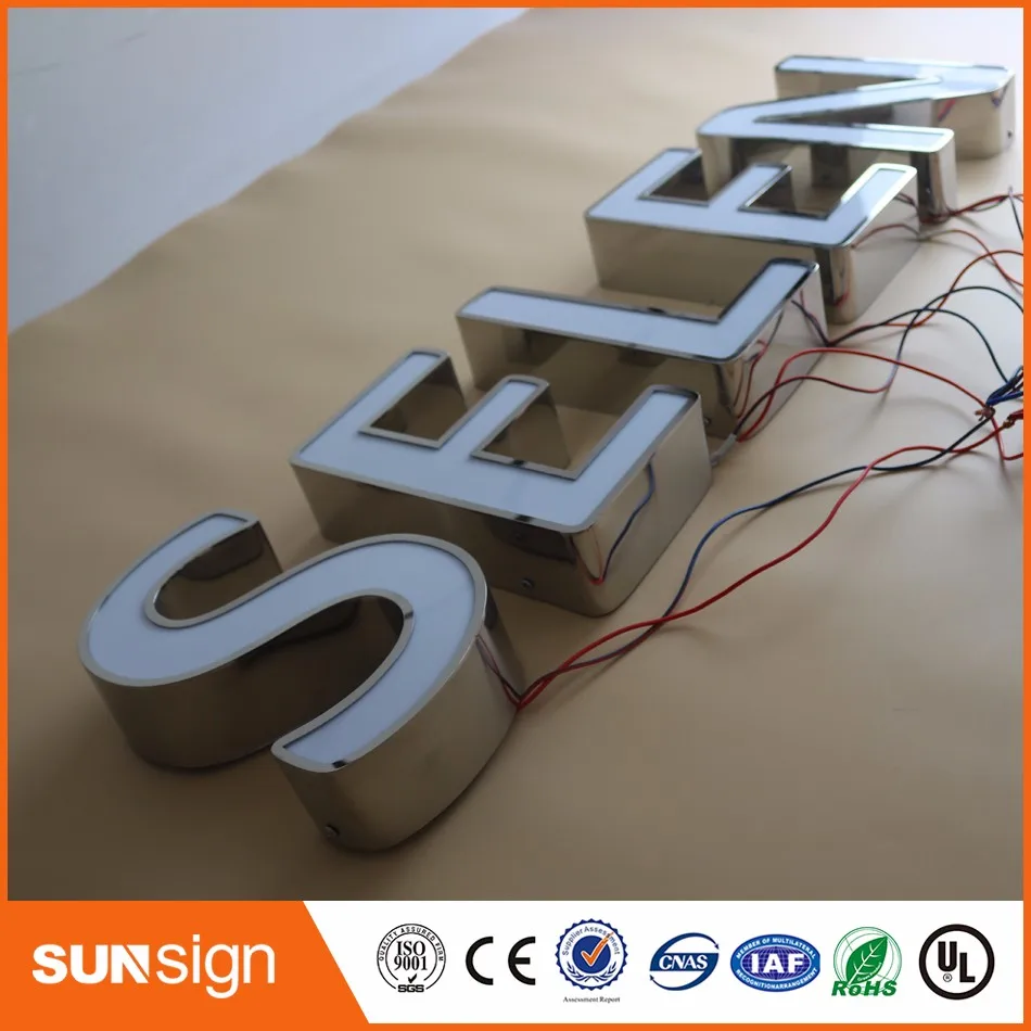 Custom Outdoor advertising front lit Acrylic channel letter signs