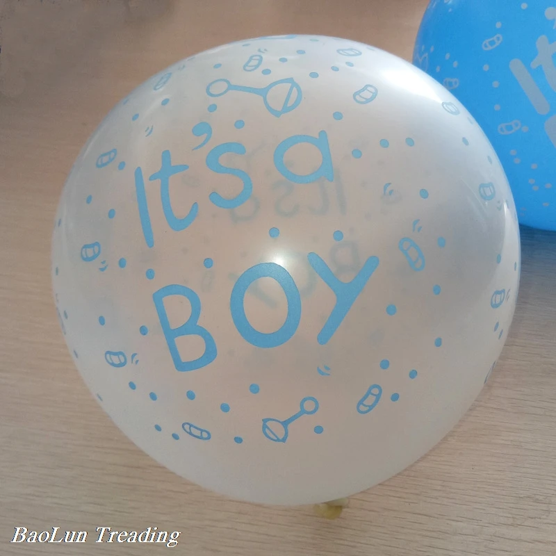 

30pcs12 Inch Round Latex Clear Blue Letter Balloons Baby Shower Decoration Boy Helium Ballon Birthday Party Supplies Kid Toys