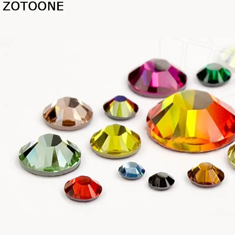 ZOTOONE прозрачные кристаллы стразы гладить на Стразы с прямой основой нашивка