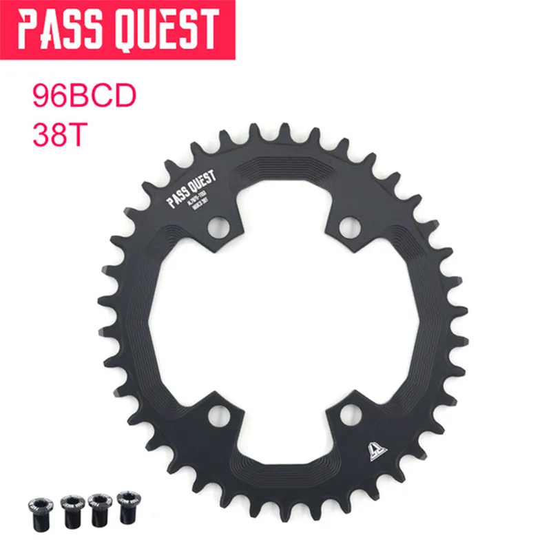 Pass Quest овальная Звездочка 96BCD MTB узкая широкая цепь из колец цепь велосипедная Звездочка 32/34/36/38/40/42T для deore xt M7000 M8000 M9000 диаметра окружности болтов - Цвет: 96BCD oval 38T