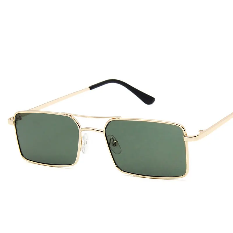 Gold dark green Новые солнцезащитные очки Женские Ретро брендовый дизайн красочные прозрачные Красочные Модные солнцезащитные очки мужские UV400 высокого качества Модные - Цвет линз: Gold dark green