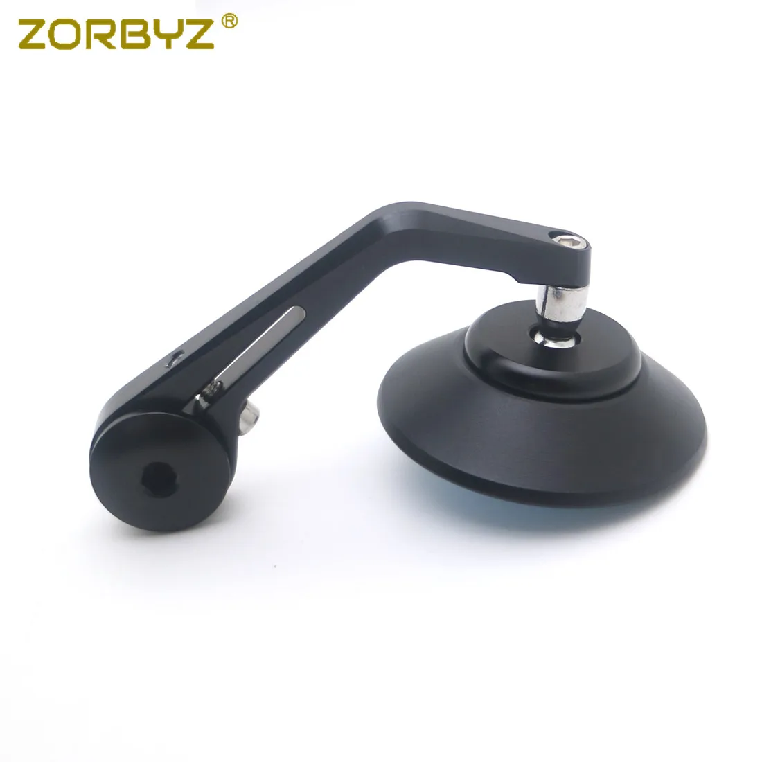 ZORBYZ черная алюминиевая ручка бар конец круглое боковое зеркало заднего вида 10 мм