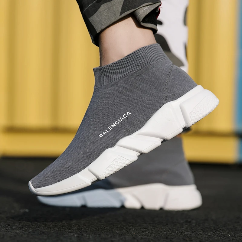 Кроссовки для Для мужчин slip-on дышать свободно летать ткань Мужская обувь zapatillas