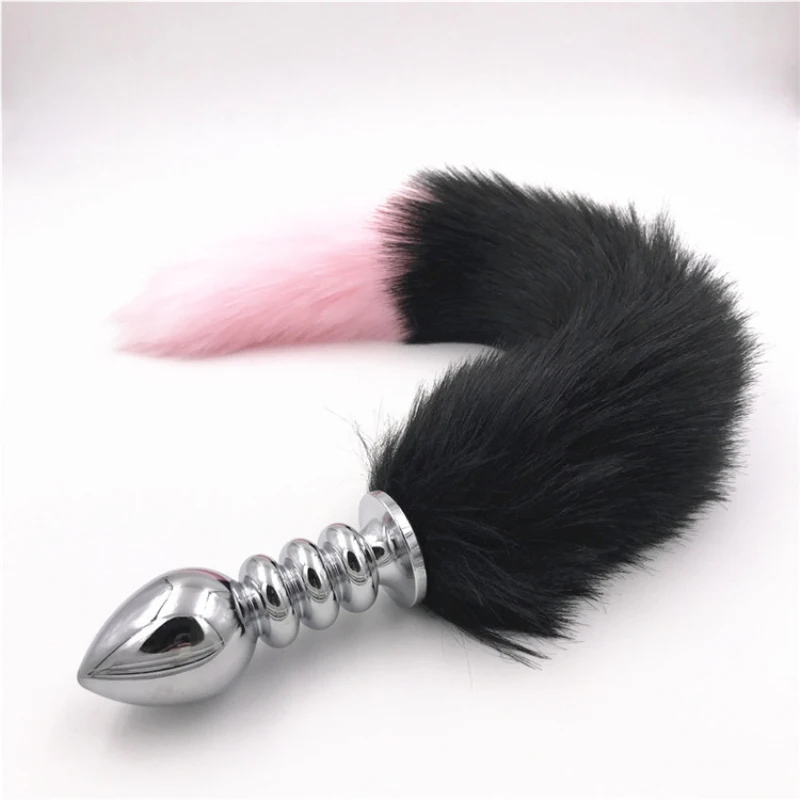 Fox Tail Anal Plug Stainless Steel Pleasure Bead Butt Stimulator Sex Products Flirt Toys for Women H8-105E | Красота и здоровье