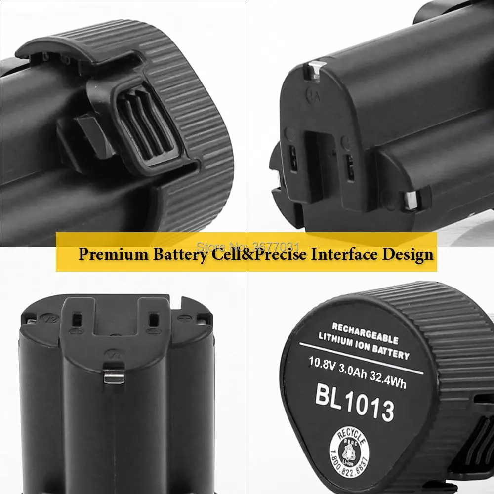 TBATTPLUS 10 8 В BL1013 3.0Ah для Makita BL1014 DF330D 194550-6 194551-4 195332-9 литий-ионный батарея | Электроника