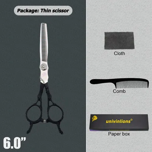 6031black-thinning " ножницы для волос с драконом, парикмахерские ножницы, набор, дешевые Профессиональные парикмахерские ножницы, Парикмахерская, стрижка волос, сделай сам, Парикмахерская - Цвет: 6031black-thinning
