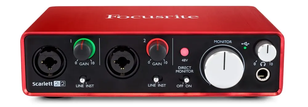 Новый FOCUSRITE Scarlett 2i2 (2nd gen) второго поколения 2 В/2 Выход USB 0 аудио интерфейс с двумя