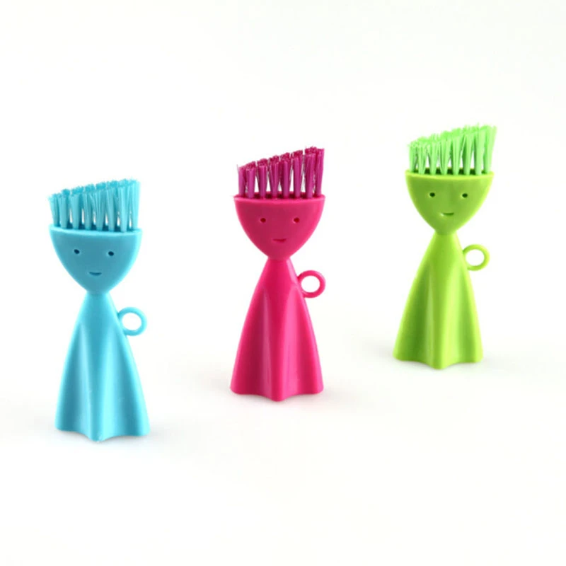 plastic kitchen cleaning supplies Computer Brush smile hanging brush to the gap home accessories |