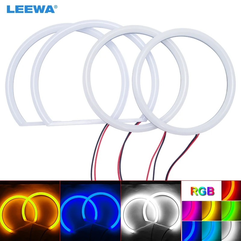 LEEWA 2X120mm 2X146mm автомобильные галогенные кольца хлопковые фары SMD светодиодные