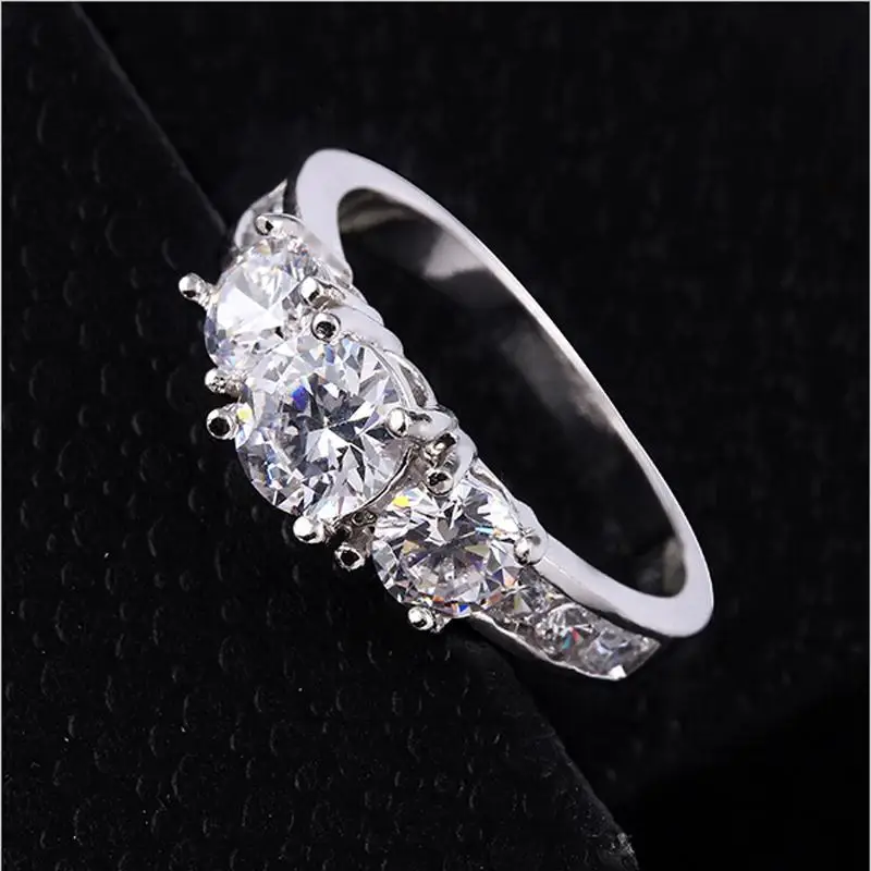 Модные ювелирные изделия розовые золотые обручальные вечерние кольца для женщин