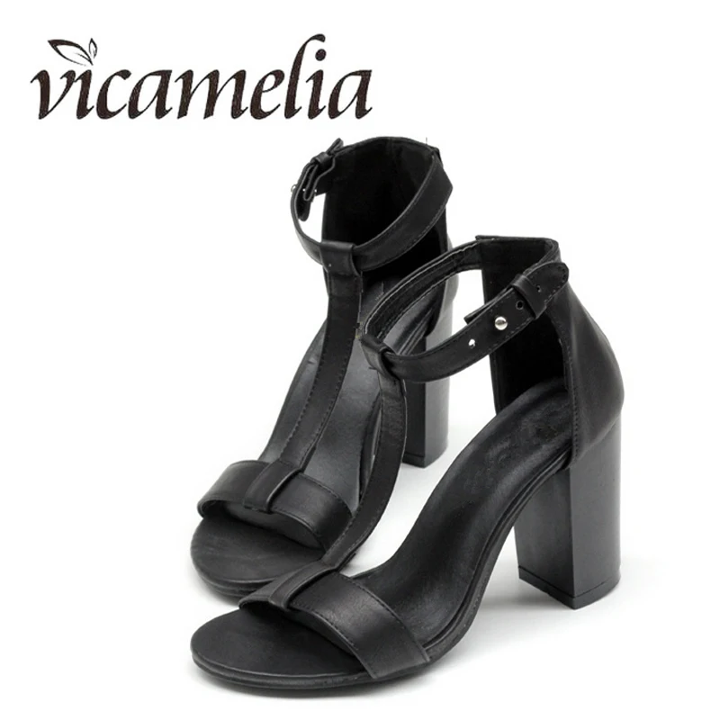 Vicamelia/летние женские босоножки в Корейском стиле с открытым носком на не