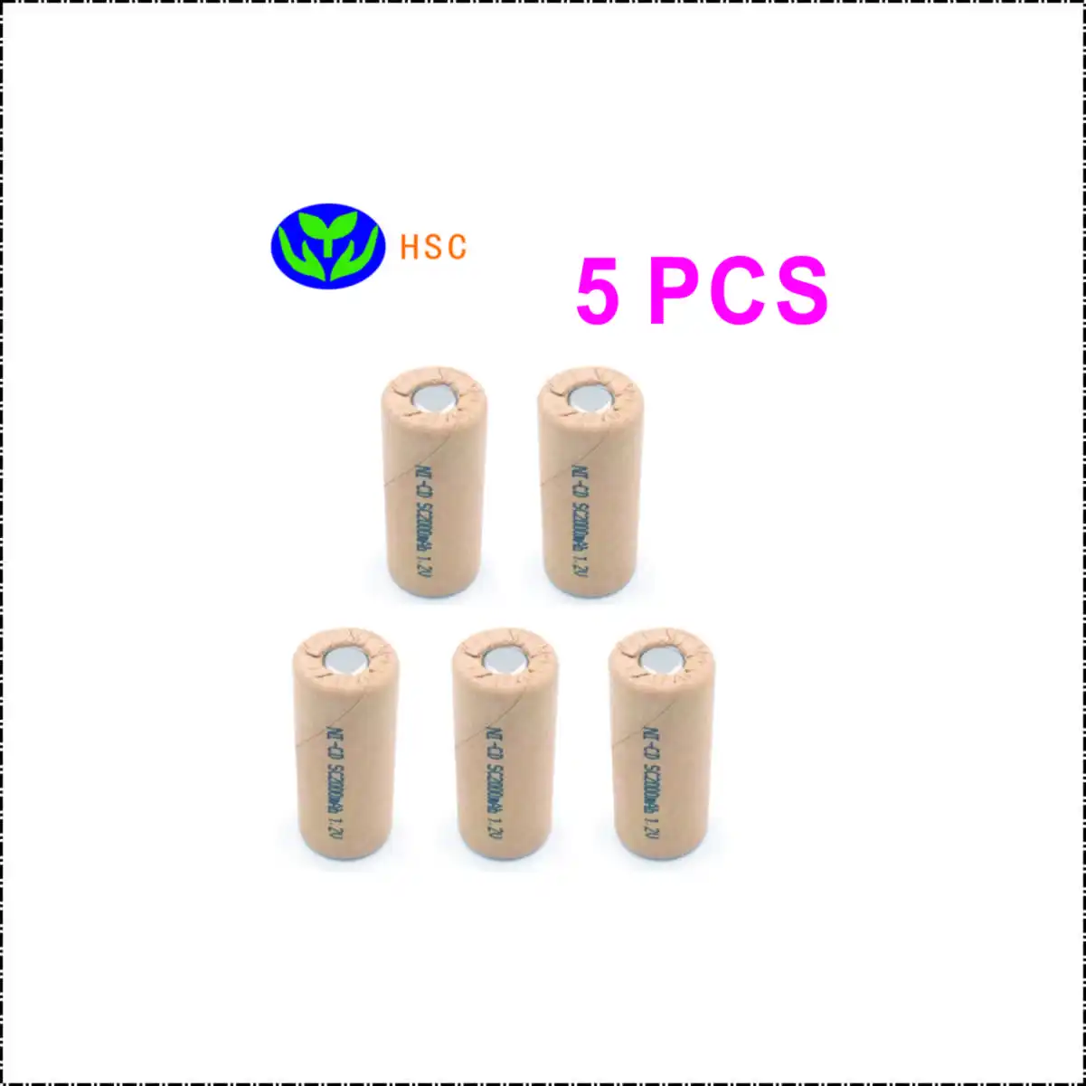 SC2000-5 SC2000mAh 1,2 V перезаряжаемый Ni-CD аккумулятор, высокая скорость разряда 10C для батареи электроинструмента - Цвет: SC2000-5