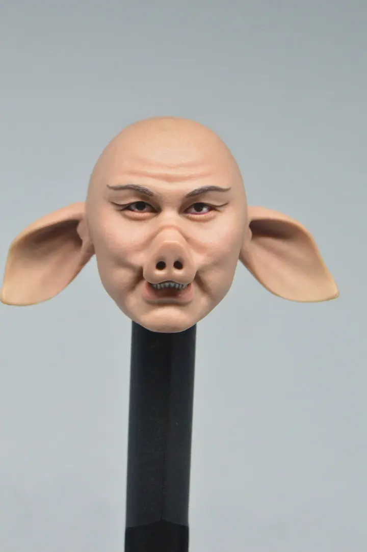Изготовленная на заказ 1/6 шкала пигси восьмиугольная голова свиньи лепить для горячих игрушек тела