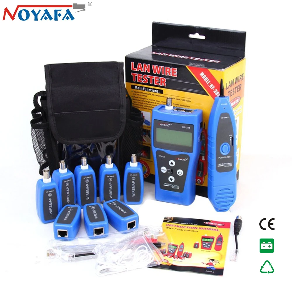 NOYAFA телефон с трекером телефонных проводов сетевой кабель LAN тестер для USB BNC RJ45 RJ11