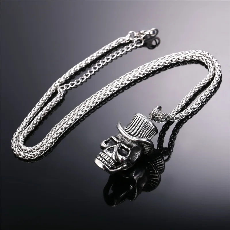 Цепочка из нержавеющей стали/золотого цвета для мужчин подвеска в виде скелета