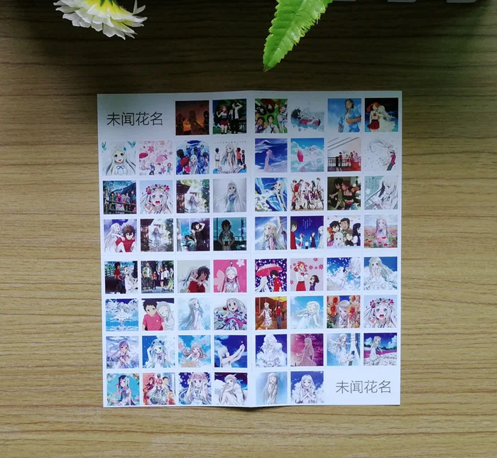 180 шт./компл. Аниме Anohana: The Flower We Seen That Day открытка игрушка Anohana Волшебная бумажная