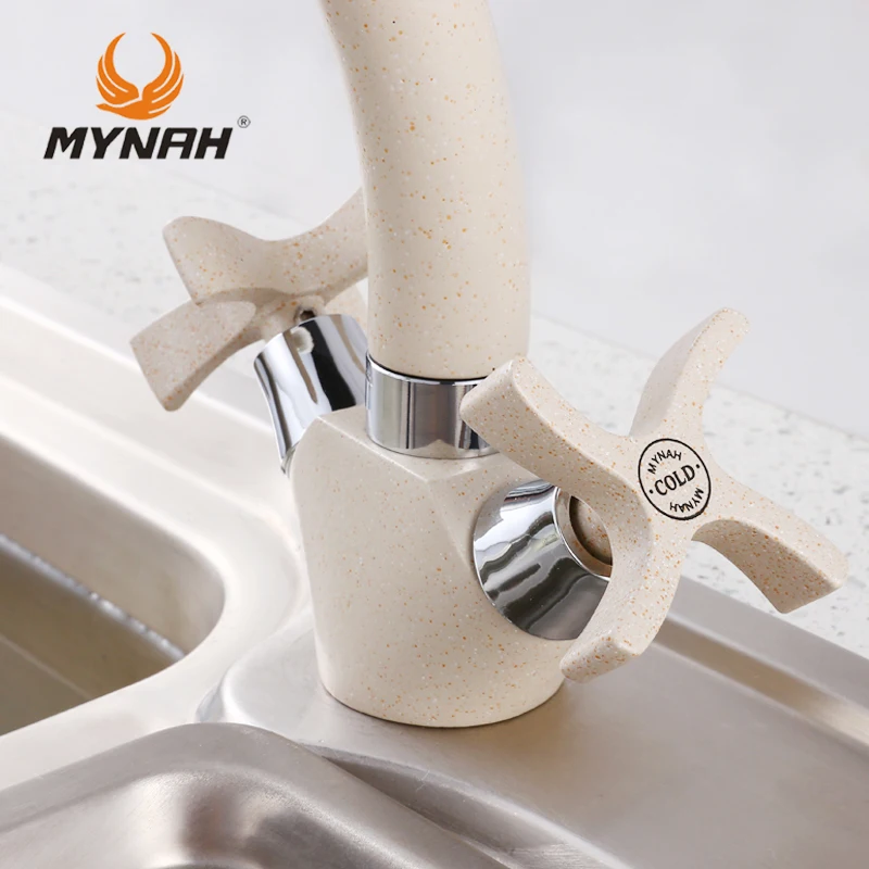 Кухонный кран MYNAH с двойной ручкой для холодной и горячей воды|kitchen tap|kitchen faucet mixerhot