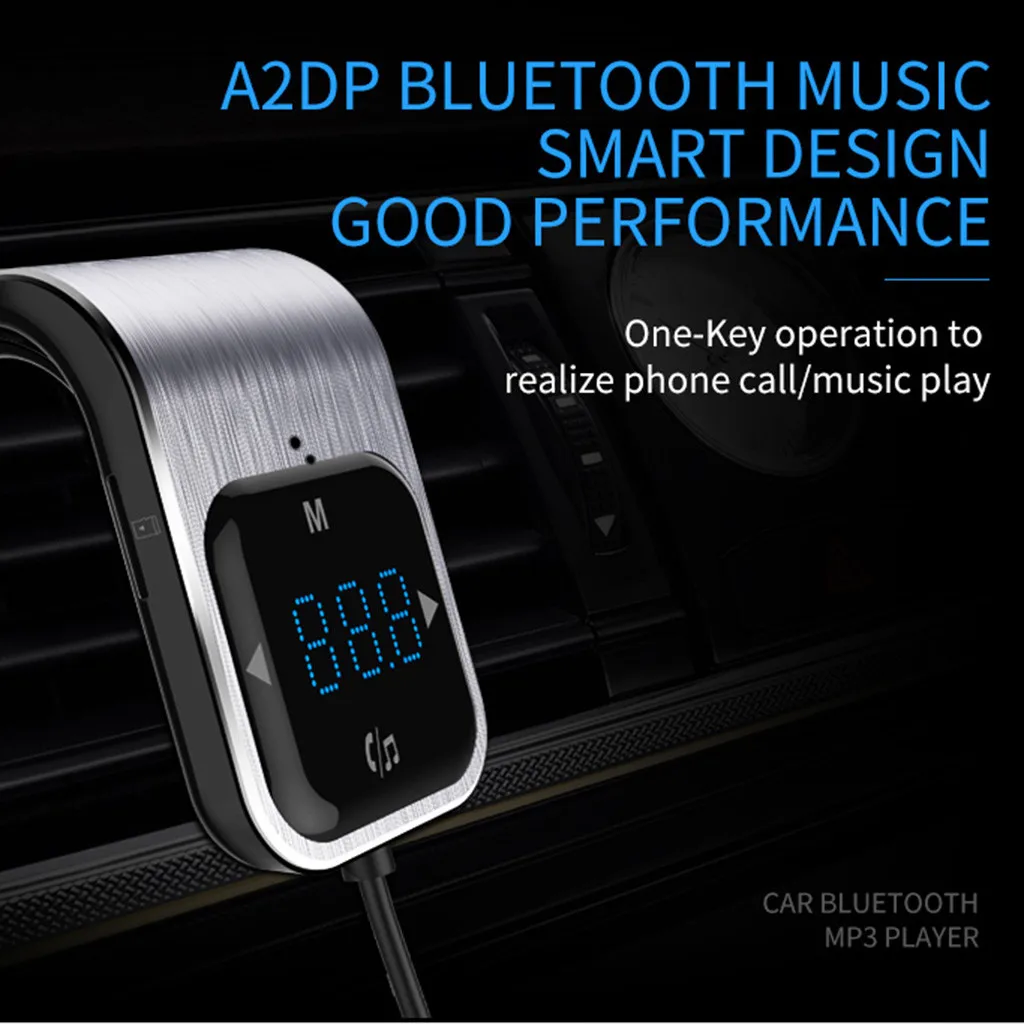 Беспроводной Bluetooth fm передатчик автомобильный комплект светодиодный цифровой