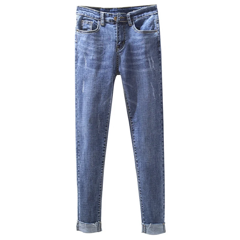 

New spring and summer 2018 cowboy pants show thin waist nine volume classification and nine feet pants jeans are female