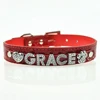 croc red Кристалл DIY название ошейник для питомца собаки Bling Croc Гладкий Сияющий персонализированный ошейник для щенка кота аксессуары для домашних животных ошейник для удостоверения личности собаки - Цвет: croc red