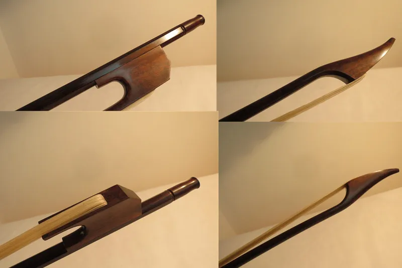 

1 шт. сильная во Франции стиль Snakewood с двойным басом лук 3/4, белый лук волос #1976