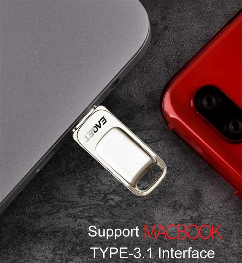Eaget CU31 OTG USB3.1 флеш-накопитель мини флэш-диск type-C высокоскоростной флеш-накопитель 16G 32G 64G 128G USB флеш-накопители с интерфейсом type-C