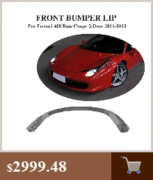 Задний багажник высокий хвост спойлер крыла из углеродного волокна для Ferrari 458 2 двери 2011-2013 автомобильные аксессуары