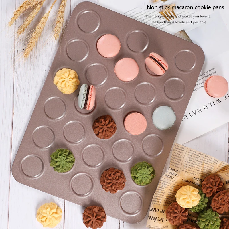 Non Stick Gold Cookies Macarons Baking pans Stainless steel DIY Biscuit Cake Bakeware Tools
