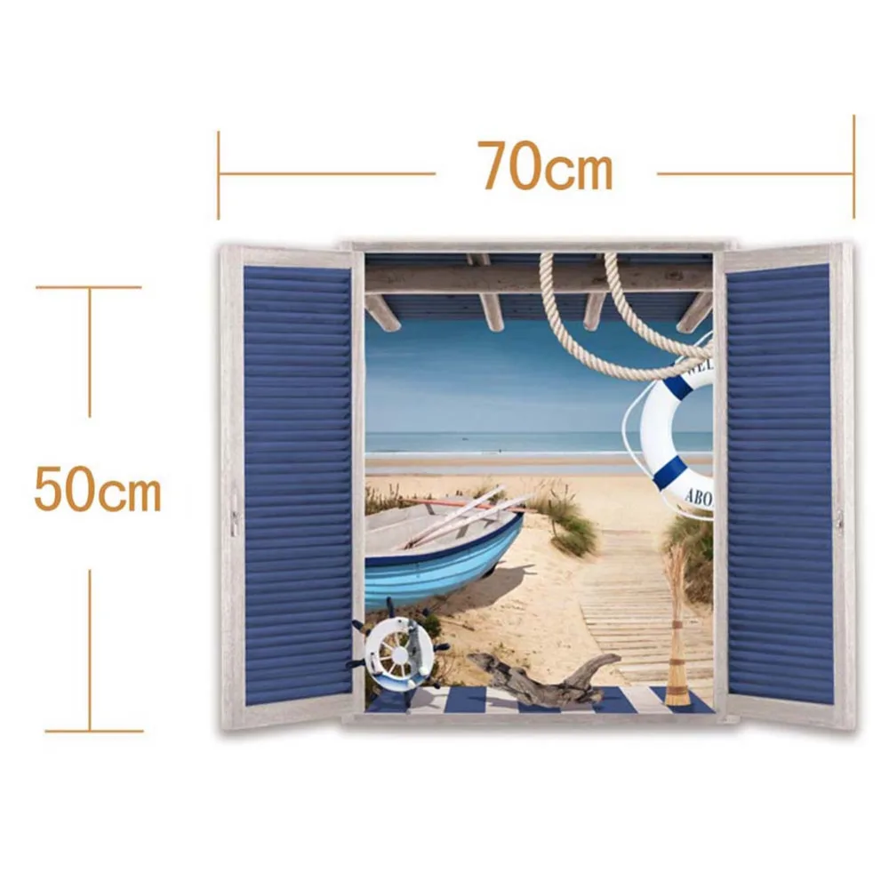 Креативные 3D наклейки на стену с фальш окном реалистичные для гостиной бара