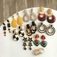 popular european and american famous brand fashion alloy star earrings