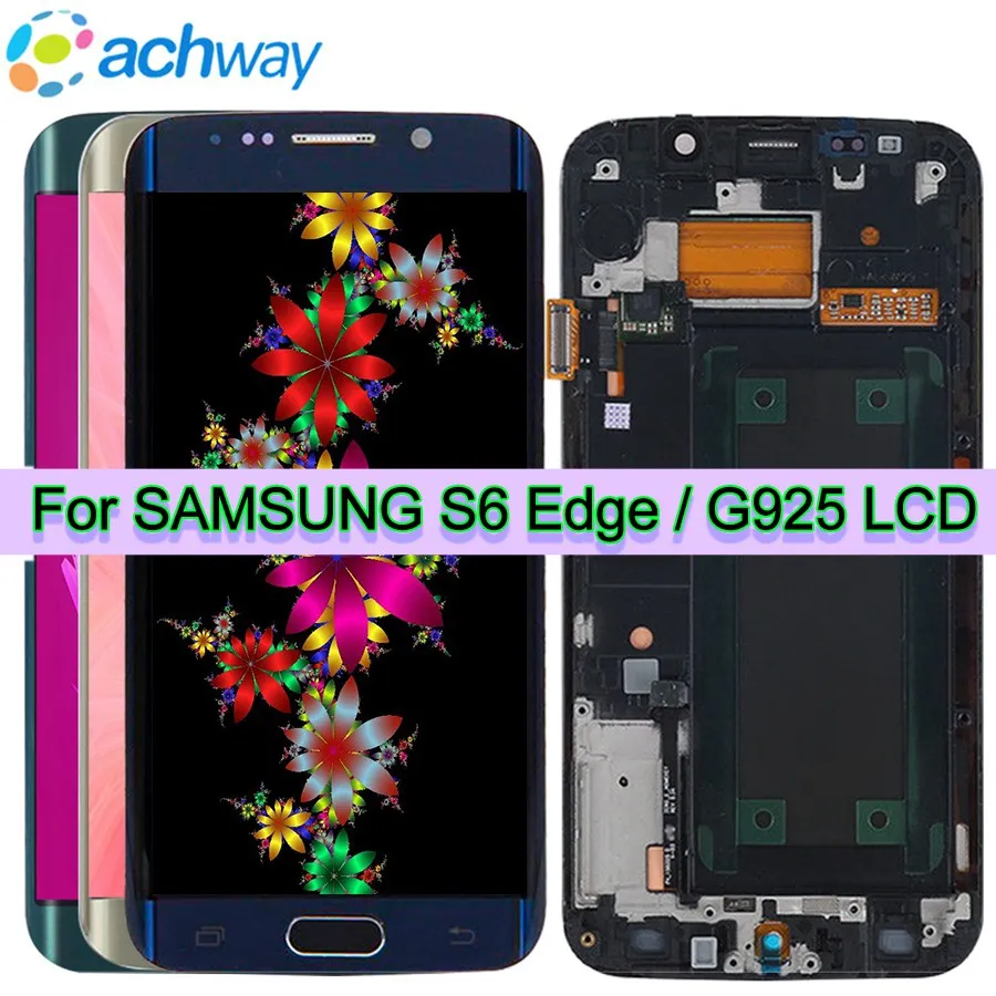 Для Samsung Galaxy S6 Edge G925 G925F SM ЖК дисплей кодирующий преобразователь сенсорного экрана