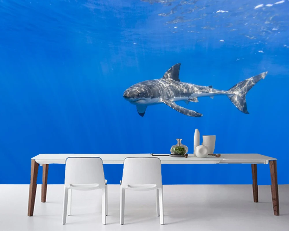Обои для фотосъемки с изображением акул под водой настенные 3d обои животных