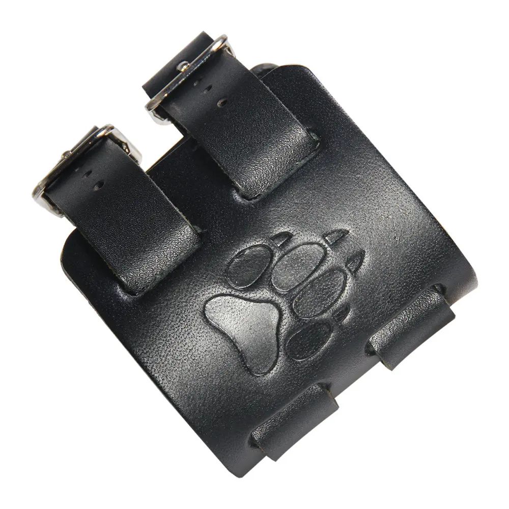 2460 Black UBEAUTY винтажный подлинный панк кожаный широкий браслет рок воловья кожа браслеты повседневные мужские черные и коричневые ювелирные аксессуары - Окраска металла: 2460 Black