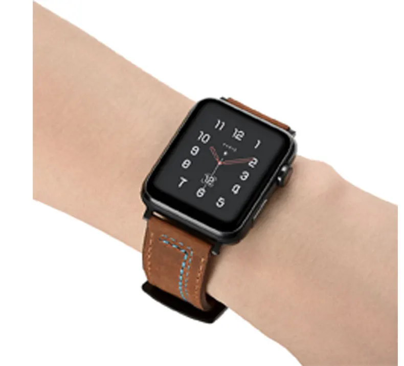 Кожаный ремешок для apple watch 42 мм 38 мм iWatch 4 ремешка 44 мм/40 мм ремешок для часов из натуральной кожи браслет для apple watch 4 3 21