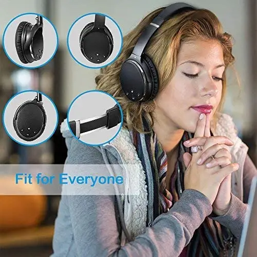 Bluetooth наушники с активным шумоподавлением складные микрофоном|Наушники и