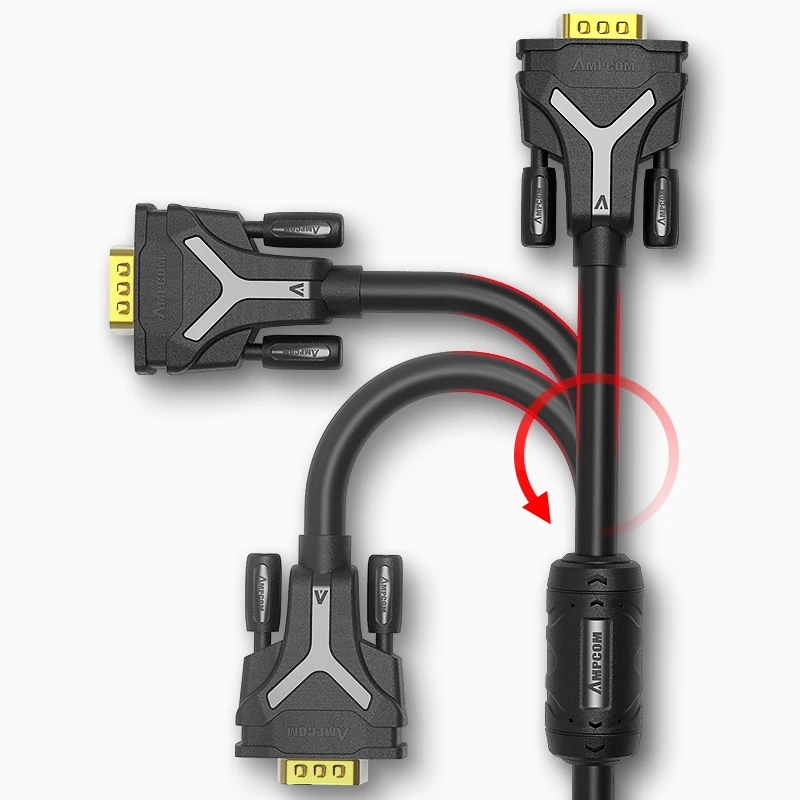 AMPCOM VGA Cable to (SVGA Cable) Male 1080P Super Display Cord for PC Projector Laptop TV | Электроника