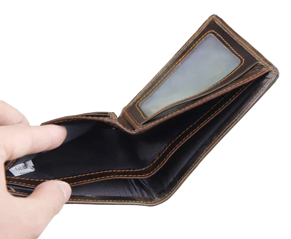 Мужской крокодиловый тисненый тонкий двойной идентификатор в стиле хипстер |