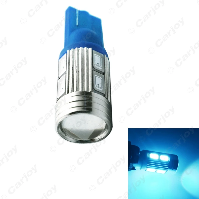 LEEWA 50 шт. DC12V T10 194/168 клиновидный 10-SMD 5630 чип автомобильная светодиодная лампа с