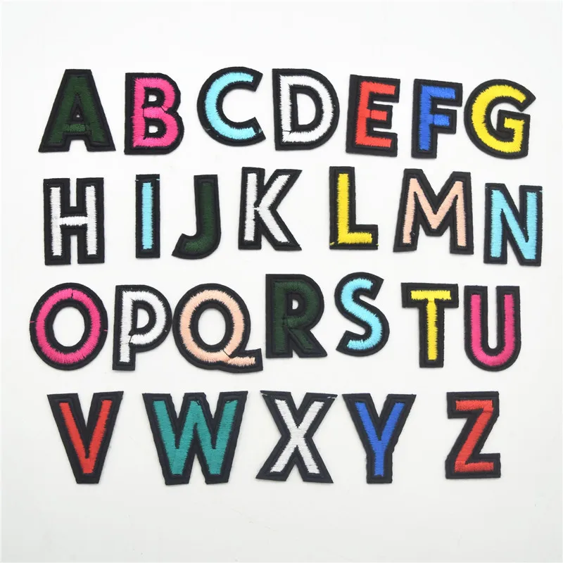 260pcs Letter A-Z Embroidered Colorful Alphabet English DIY Applique Patch | Дом и сад