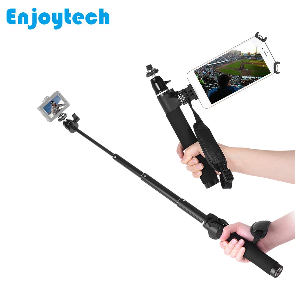 Ручная селфи палка из алюминиевого сплава с держателем для телефонов Iphone Xiaomi Samsung