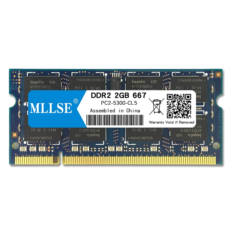 Mllse ноутбук Sodimm Ram DDR2 2GB 667mhz 1 8 V память для ноутбука PC2 5300S 200pin без ECC RAM