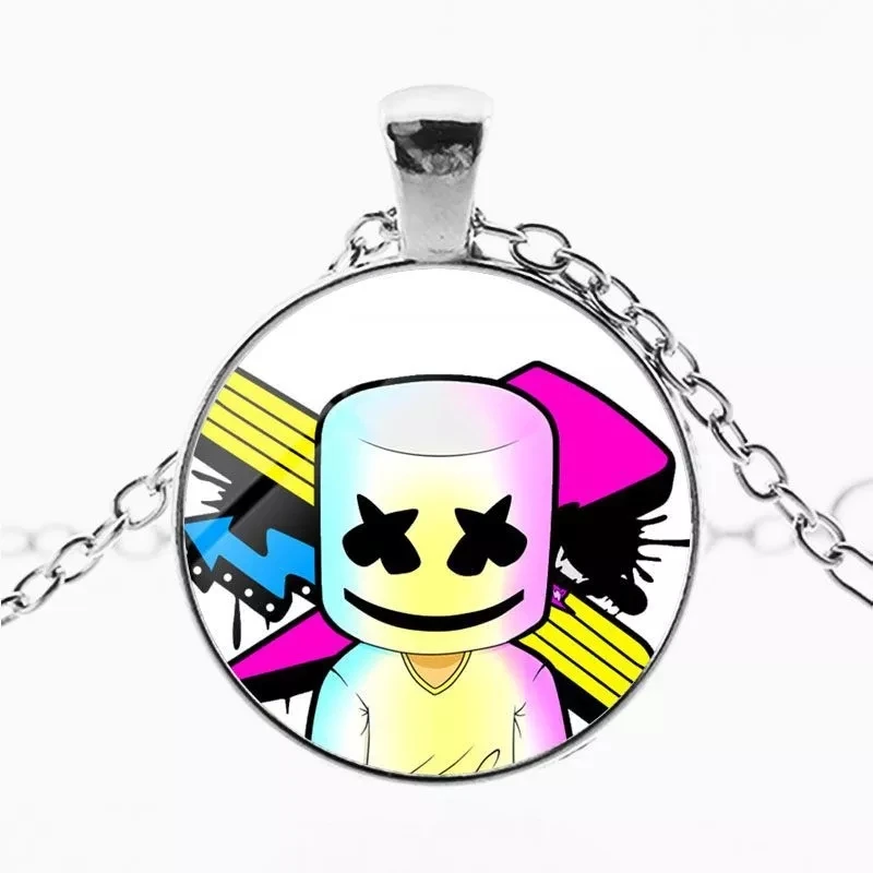 ZSQH DJ Marshmello 7 стиль кулон ожерелье для детей косплей костюм аксессуары милые Marshmallo