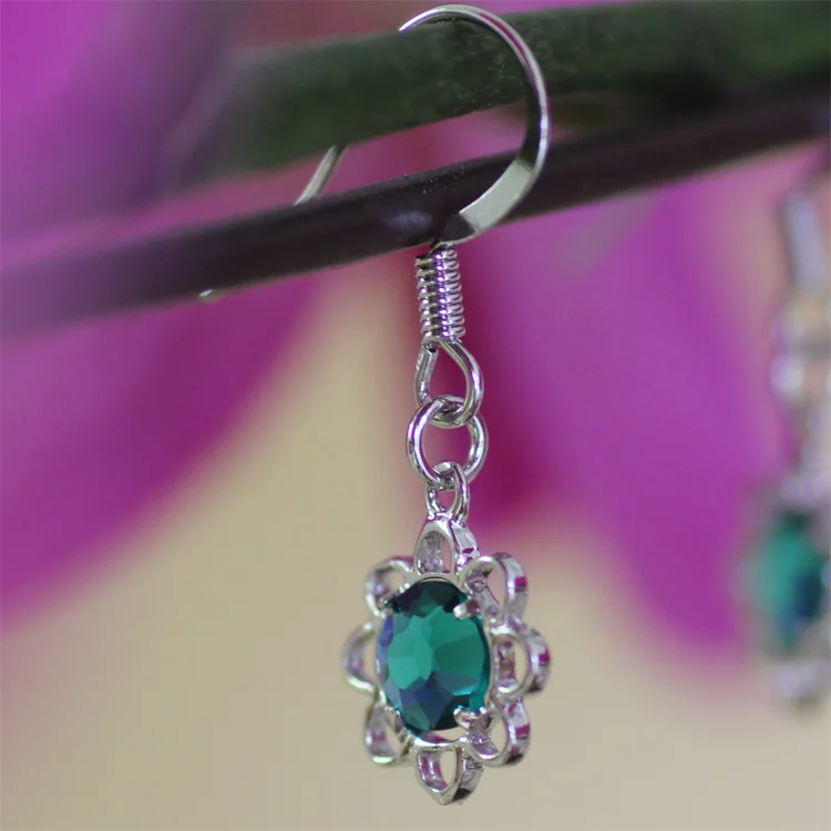 Shangquan модные вечерние серьги и браслет красивые ювелирные изделия в форме цветка