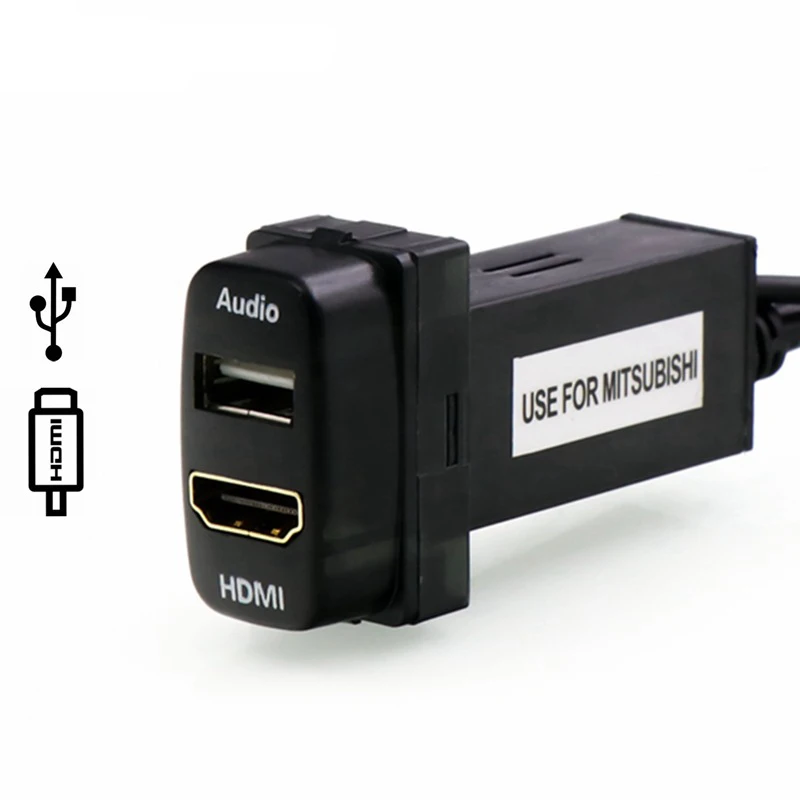 Автомобильное зарядное устройство USB с аудио входом и разъемом HDMI для NISSAN Qashqai Tiida