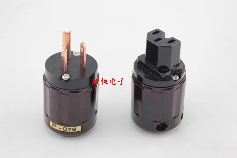 Одна пара Oyaide P-079 медь P-037 платиновым покрытием США мощность штекер+ C-037 IEC разъем DIY мощность кабель