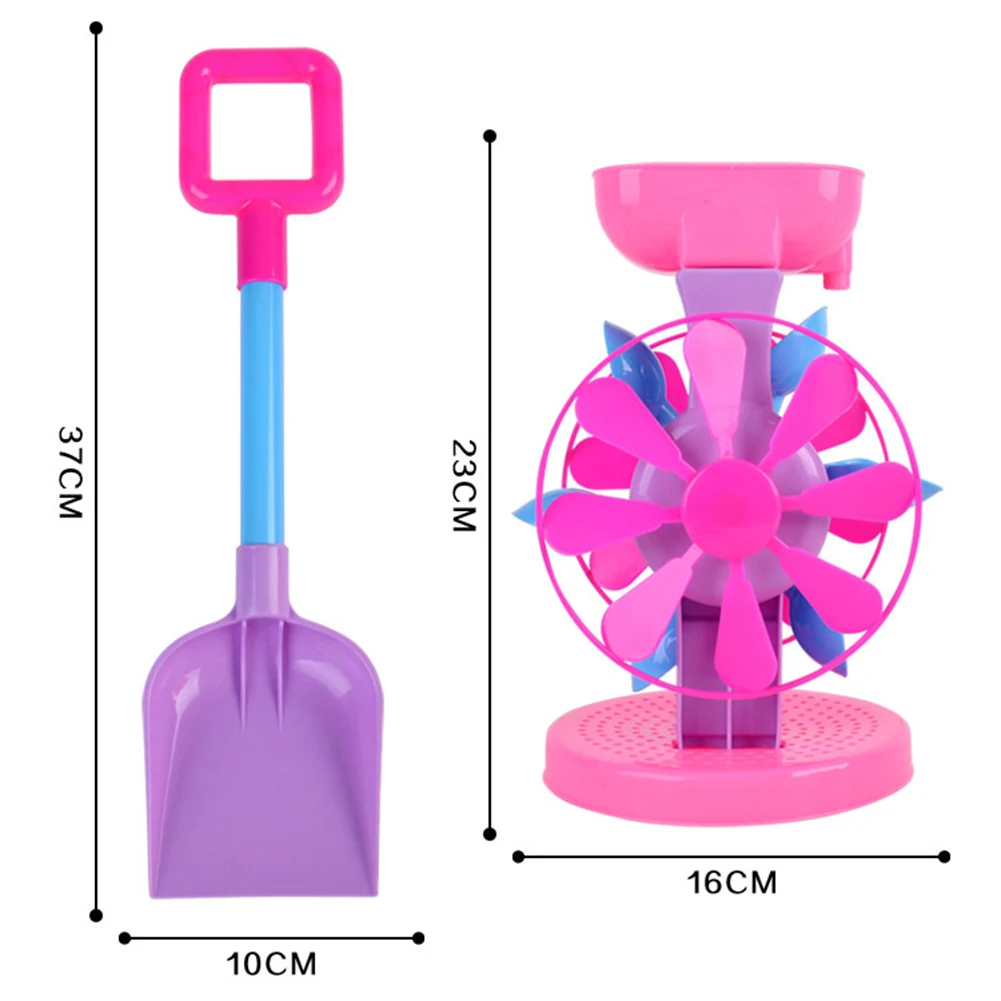 

8pcs Outdoor Baby Beach Toy Set Plastic Shovel Bucket Shovels Rake Hourglass Bucket Children Beach Playset Sand Set for Children