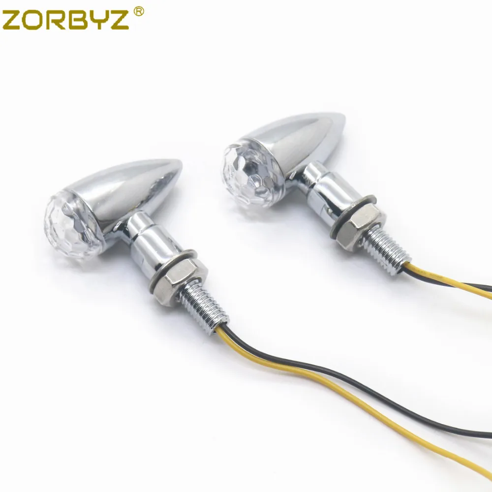ZORBYZ мотоциклетные металлические хромированные СВЕТОДИОДНЫЕ Мини